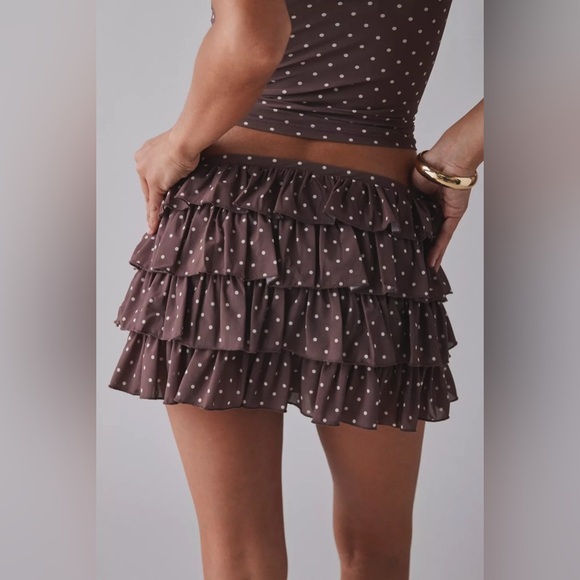 Urban Outfitters Out From Under Cammy Ruffle Trim Micro Skort. NWT! - Picture 4 of 4